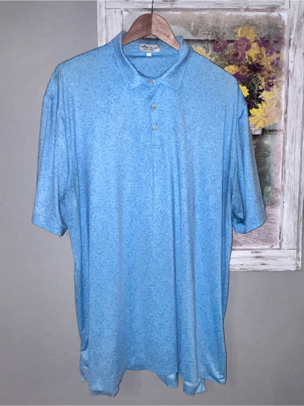 Peter Millar Summer Comfort Performance Casual Golf Polo XL All Over Print
